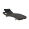 Sun Lounger Poly Rattan And Textilene Brown