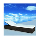Sun Lounger With Cushion Poly Rattan