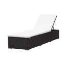 Sun Lounger With Cushion Poly Rattan