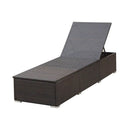 Sun Lounger With Cushion Poly Rattan