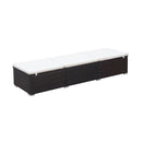 Sun Lounger With Cushion Poly Rattan