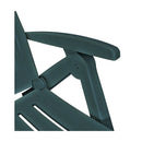 Sun Lounger With Footrest Plastic Green