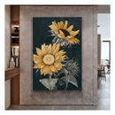 Sunflowers Black Frame Canvas Wall Art