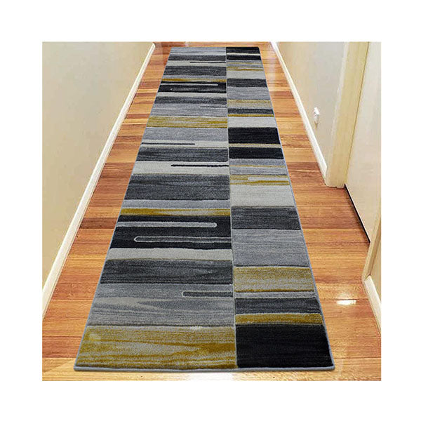 Sungate Gold Hallway Runner Non Shedding Rug