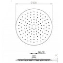 Super-slim Round Chrome Rainfall Shower Head 300mm