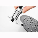 Super-slim Round Matte Black Rainfall Shower Head 200mm