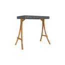 Swing Frame With Anthracite Roof Bent Wood Teak Finish