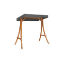 Swing Frame With Anthracite Roof Bent Wood Teak Finish
