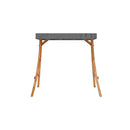 Swing Frame With Anthracite Roof Bent Wood Teak Finish