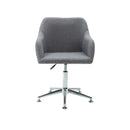 Swivel Office Chair Light Grey Fabric