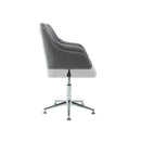 Swivel Office Chair Light Grey Fabric