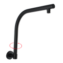 Swivel Round Matte Black Wall Mounted Shower Arm