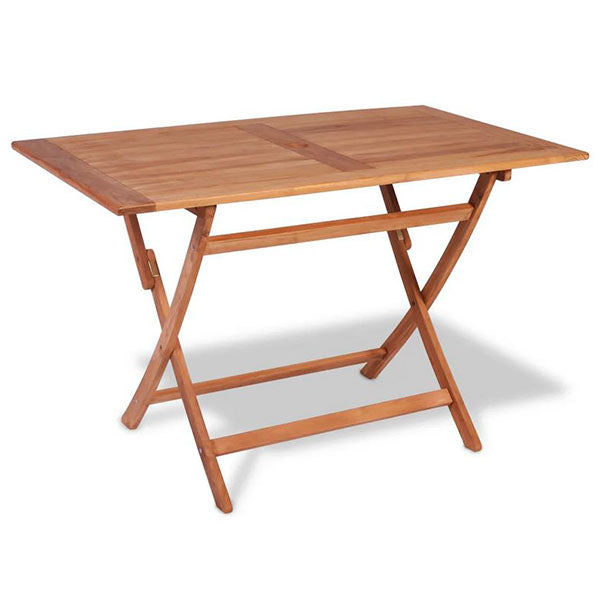 Folding Garden Table 120X70X75 Cm Solid Teak Wood