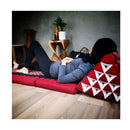 Thai Three Folds Jumbo Triangle Pillow With Arm And Leg Rest Block