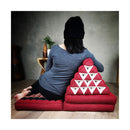 Thai Three Folds Jumbo Triangle Pillow With Arm And Leg Rest Block