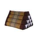 Thai Triangle Backrest Cushion Pillow Kapok Filled Brown