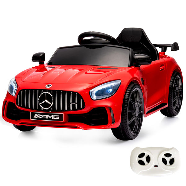 Licensed Mercedes Benz AMG GTR Electric Ride On Toy Car for Kids, with Parental Remote Control, Red