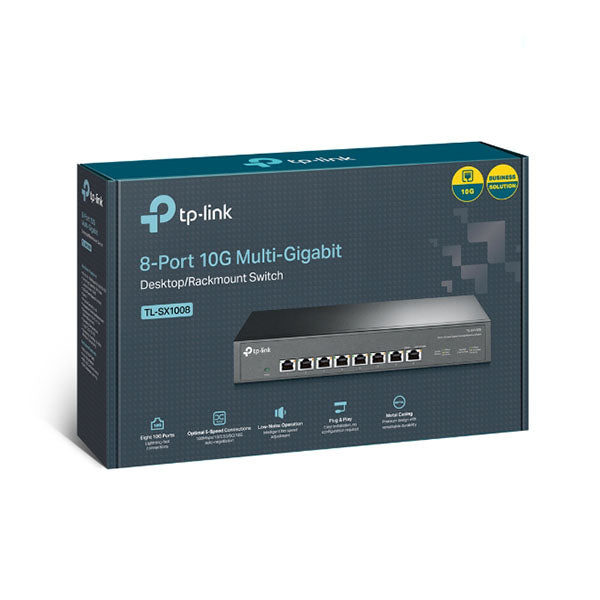 TP Link TL SX1008 8 Port 10G Desktop Rackmount Switch 160 Gbps