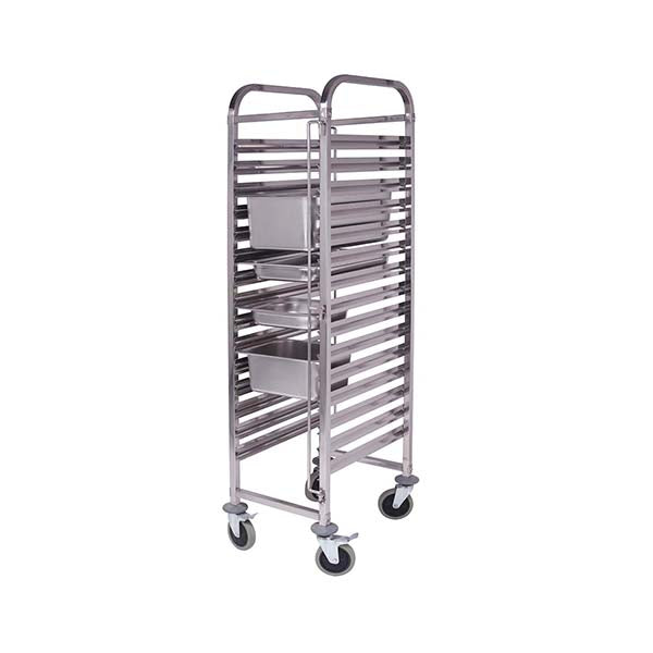 Soga Gastronorm Trolley 15 Tier Stainless Steel Bakery Suits Gn Pans