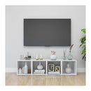 TV Cabinets 4 Pcs High Gloss White 37 X 35 X 37 Cm Chipboard