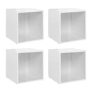 TV Cabinets 4 Pcs High Gloss White 37 X 35 X 37 Cm Chipboard
