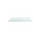 Table Top White 60 X 60 Cm 6 Mm Tempered Glass With Marble Design