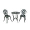 Outdoor Furniture Chairs Table 3pc Aluminum