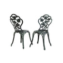 Outdoor Furniture Chairs Table 3pc Aluminum
