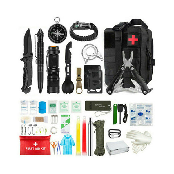 Tactical Emergency Survival Kit Outdoor Sports Hiking Camping Sos