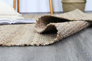Taj Natural Basket Weave Grey Jute Rug