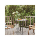 Tea Table Black 45 Cm Poly Rattan