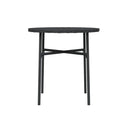 Tea Table Black 45 Cm Poly Rattan
