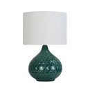 Teal Textured Ceramic Table Lamp