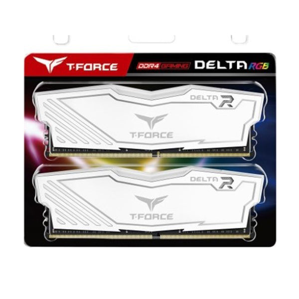 Team Tforce Delta Rgb Series Dram 32Gb Ddr4 3600Mhz White Heatspreader