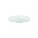 Tempered Glass Table Top White With Marble Design