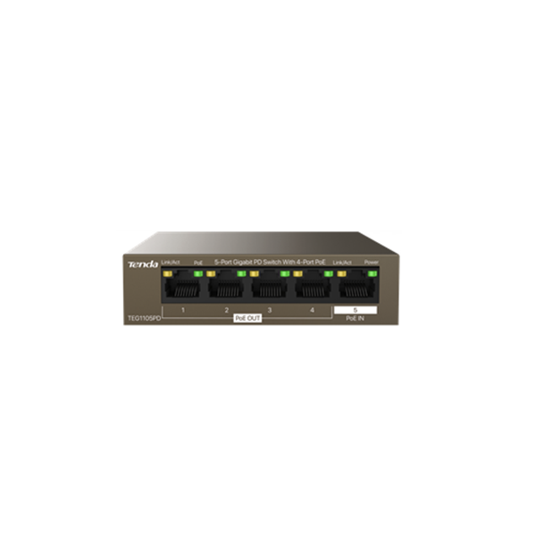 Tenda 5 Port Gigabit Pd Switch With 4 Port Poe