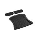 3Pcs Car Rear Front Cargo Trunk Luggage Rubber Mats Tesla 2021 2022