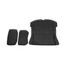 3Pcs Car Rear Front Cargo Trunk Luggage Rubber Mats Tesla 2021 2022