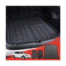 3Pcs Car Rear Front Cargo Trunk Luggage Rubber Mats Tesla 2021 2022