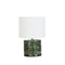Textured Green Ceramic Table Lamp With Shade