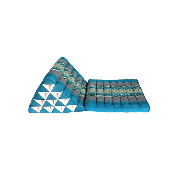 Thai 1 Fold Jumbo Triangle Pillow Blue