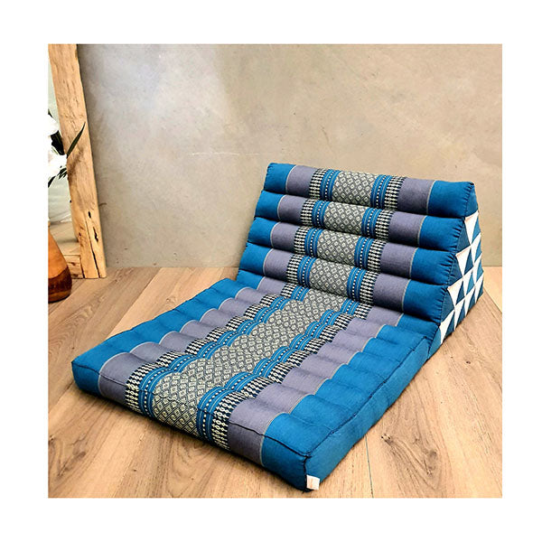 Thai 1 Fold Jumbo Triangle Pillow Blue