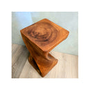 The Twist Raintree Wood Side Table Corner Planet Stand