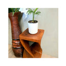 The Twist Raintree Wood Side Table Corner Planet Stand