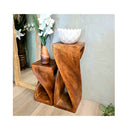The Twist Raintree Wood Side Table Corner Planet Stand
