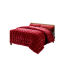 Throw Blanket Winter Burgundy Queen