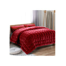 Throw Blanket Winter Burgundy Queen