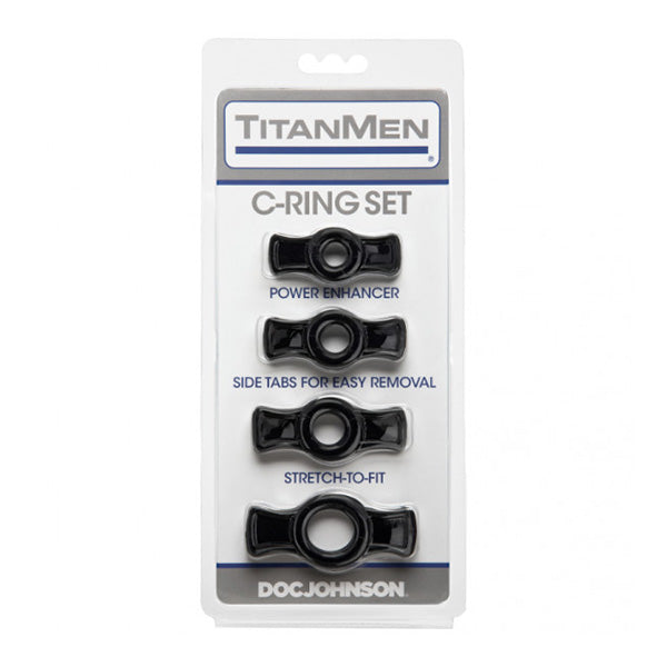 TitanMen Tools Cock Ring Set Black