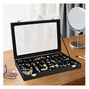 Jewelry Storage Box Case Tray Display Organizer Black