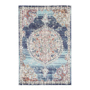 Transitional Navy And Multi Color Traditional Rug